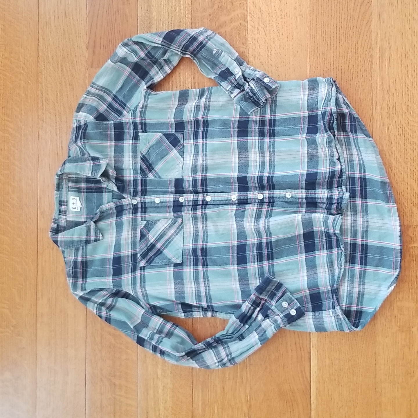 O  O Plaid Flannel Top